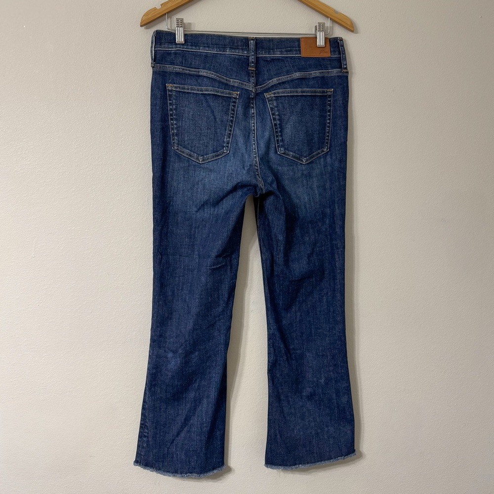 J.Crew Billie Demi Boot Crop Jeans Wms Size 29 High Rise Button Fly Medium Wash - Picture 6 of 10
